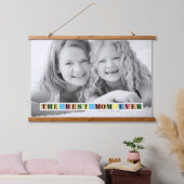 De beste Moederdag foto van moeder ooit Hangend Wandkleed (Slaapkamer)