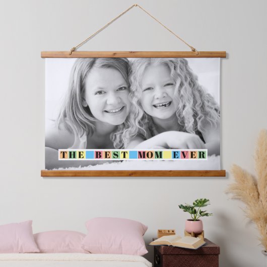 De beste Moederdag foto van moeder ooit Hangend Wandkleed (Slaapkamer)
