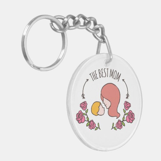 De beste Moederdag Sleutelhanger. Sleutelhanger (Voorkant Links)