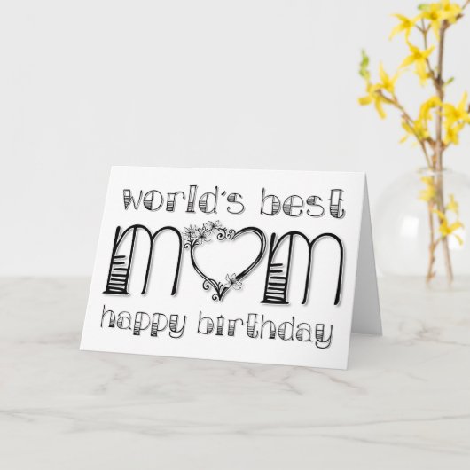 De beste moederdag ter wereld kaart (Gele Bloem)