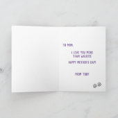 De beste Moederdag van de Dog Mam Kaart (Binnen)