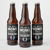 De beste moeders promoveren naar oma EST 2025 Bier Etiket (Flessen)