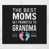 De beste moeders promoveren naar oma EST 2025 Bier Etiket (Enkel label)