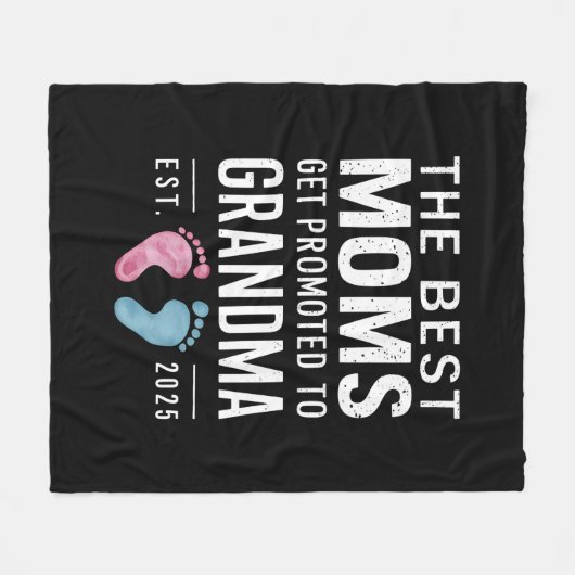 De beste moeders promoveren naar oma EST 2025 Fleece Deken (Voorkant (Horizontaal))