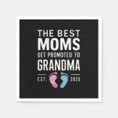 De beste moeders promoveren naar oma EST 2025 Servet (Voorkant)