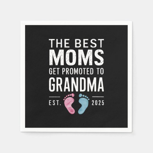 De beste moeders promoveren naar oma EST 2025 Servet (Voorkant)