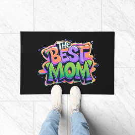 De beste moeders stijl graffiti deurmat