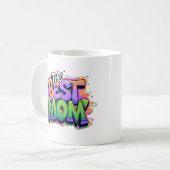 De beste moeders stijl graffiti koffiemok (Voorkant links)