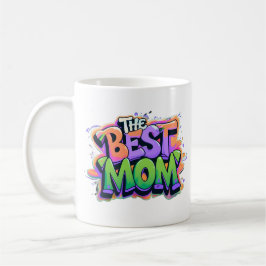De beste moeders stijl graffiti koffiemok
