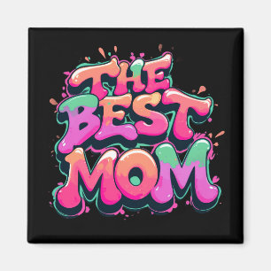 De beste moeders stijl graffiti magneet