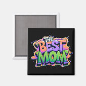 De beste moeders stijl graffiti magneet (Voorkant / Achterkant)