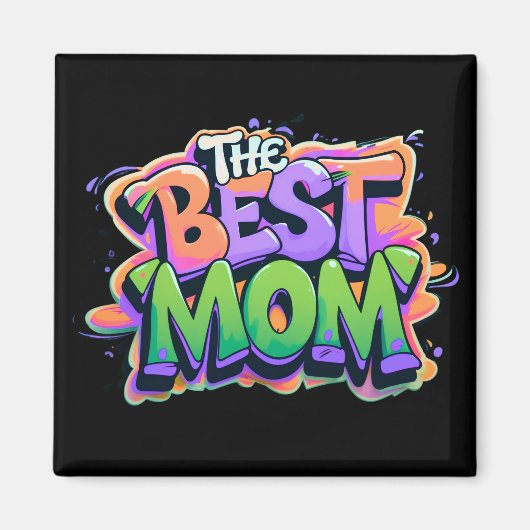 De beste moeders stijl graffiti magneet (Voorkant)