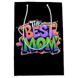 De beste moeders stijl graffiti medium cadeauzakje