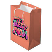 De beste moeders stijl graffiti medium cadeauzakje (Voorkant Gekanteld)