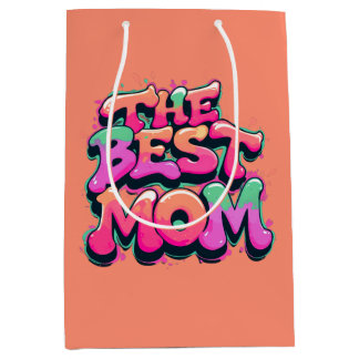 De beste moeders stijl graffiti medium cadeauzakje