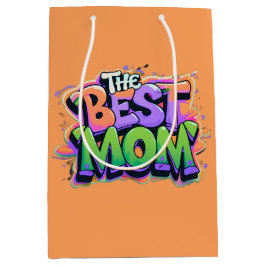 De beste moeders stijl graffiti medium cadeauzakje
