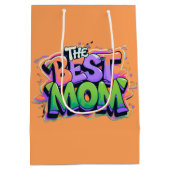 De beste moeders stijl graffiti medium cadeauzakje (Achterkant)