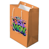 De beste moeders stijl graffiti medium cadeauzakje (Achterkant Gekanteld)