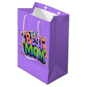 De beste moeders stijl graffiti medium cadeauzakje (Voorkant Gekanteld)