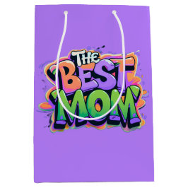 De beste moeders stijl graffiti medium cadeauzakje