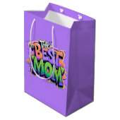 De beste moeders stijl graffiti medium cadeauzakje (Achterkant Gekanteld)