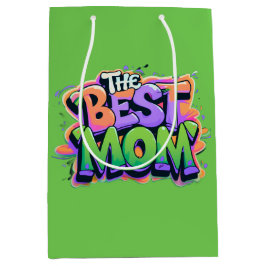 De beste moeders stijl graffiti medium cadeauzakje