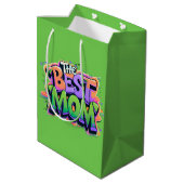 De beste moeders stijl graffiti medium cadeauzakje (Achterkant Gekanteld)