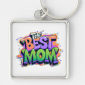 De beste moeders stijl graffiti sleutelhanger (Voorkant)