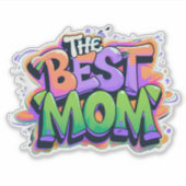 De beste moeders stijl graffiti sticker (Voorkant)