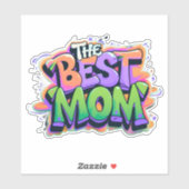 De beste moeders stijl graffiti sticker (Vel)