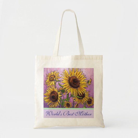De beste moedertas van Sunflower World Tote Bag (Voorkant)