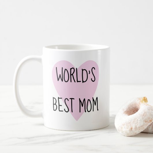 De beste Mok van mama in de roze wereld | Mok Moed (Met donut)