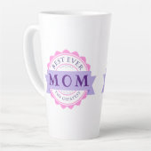 De beste MOM ooit, de grootste Moederdag Latte Mok (Linkerhoek)