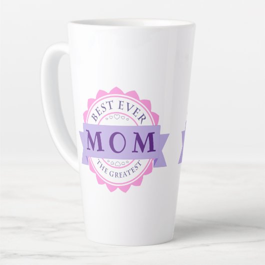 De beste MOM ooit, de grootste Moederdag Latte Mok (Linkerhoek)