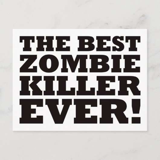 De beste Moordenaar van de Zombie ooit Briefkaart (Voorkant)
