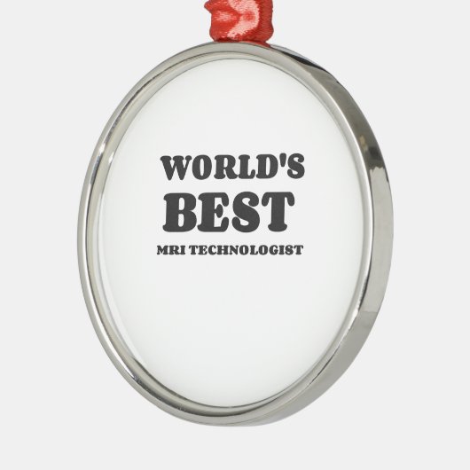 DE BESTE MRI-TECHNOLOGIST VAN DE WERELD METALEN ORNAMENT (Links)