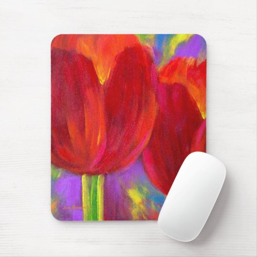 De beste Muismat op de borst van rode tulpschilfer (Met muis)