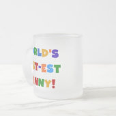 De beste nanny-cadeaus ter wereld van Bright kleur Matglas Koffiemok (Voorkant links)