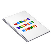 De beste nanny-cadeaus ter wereld van Bright kleur Notitieboek (Rechterzijde)