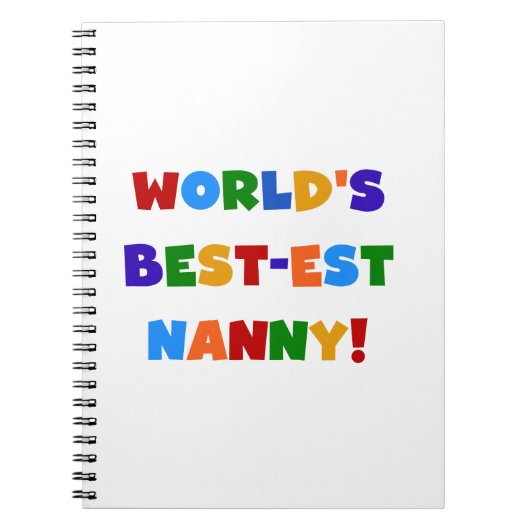 De beste nanny-cadeaus ter wereld van Bright kleur Notitieboek (Voorkant)