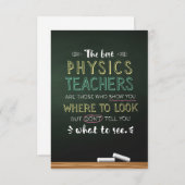 De beste natuurkundeleraren bedankkaart (Voorkant / Achterkant)