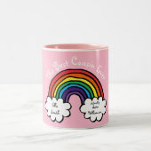De Beste Neef Ooit Regenboog Roze Tweekleurige Koffiemok (Center)
