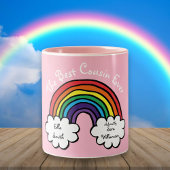 De Beste Neef Ooit Regenboog Roze Tweekleurige Koffiemok