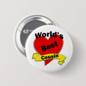 De beste neef ter wereld ronde button 5,7 cm (Voorkant /achterkant)