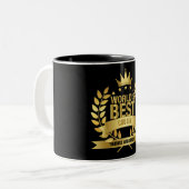 De beste neef van de wereld, Fun Gold Black Tweekleurige Koffiemok (Voorkant links)