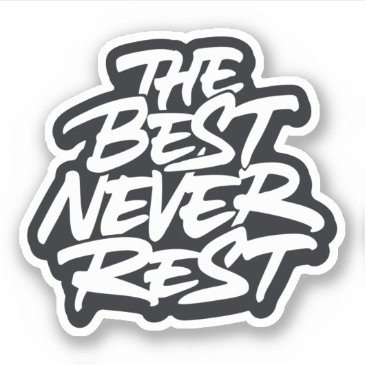 De beste nooit Rest Sticker (Voorkant)