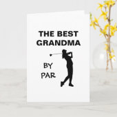 De Beste Oma Door Par Golf Nana Golfer Grap Kaart (Gele Bloem)