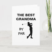 De Beste Oma Door Par Golf Oma Golfer Grapkaart Kaart (Voorkant)