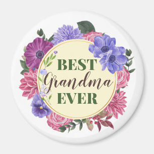 De beste oma Ever florale adem Magneet