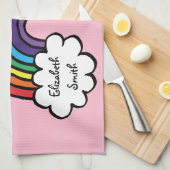 De beste oma Granny ooit Rainbow Pink Theedoek (Quarter Fold)